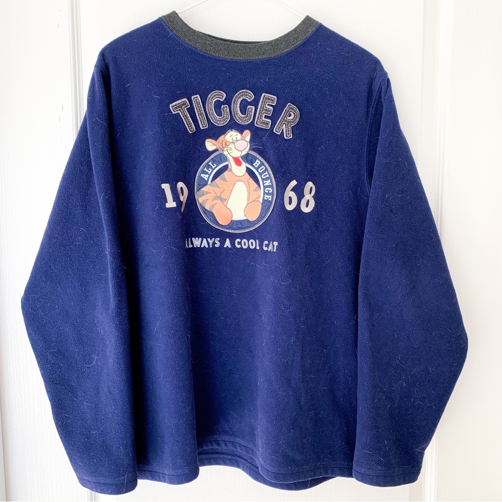 Vintage Disney Tigger Always A Cool Cat Fleece Oversized Crewneck size small
